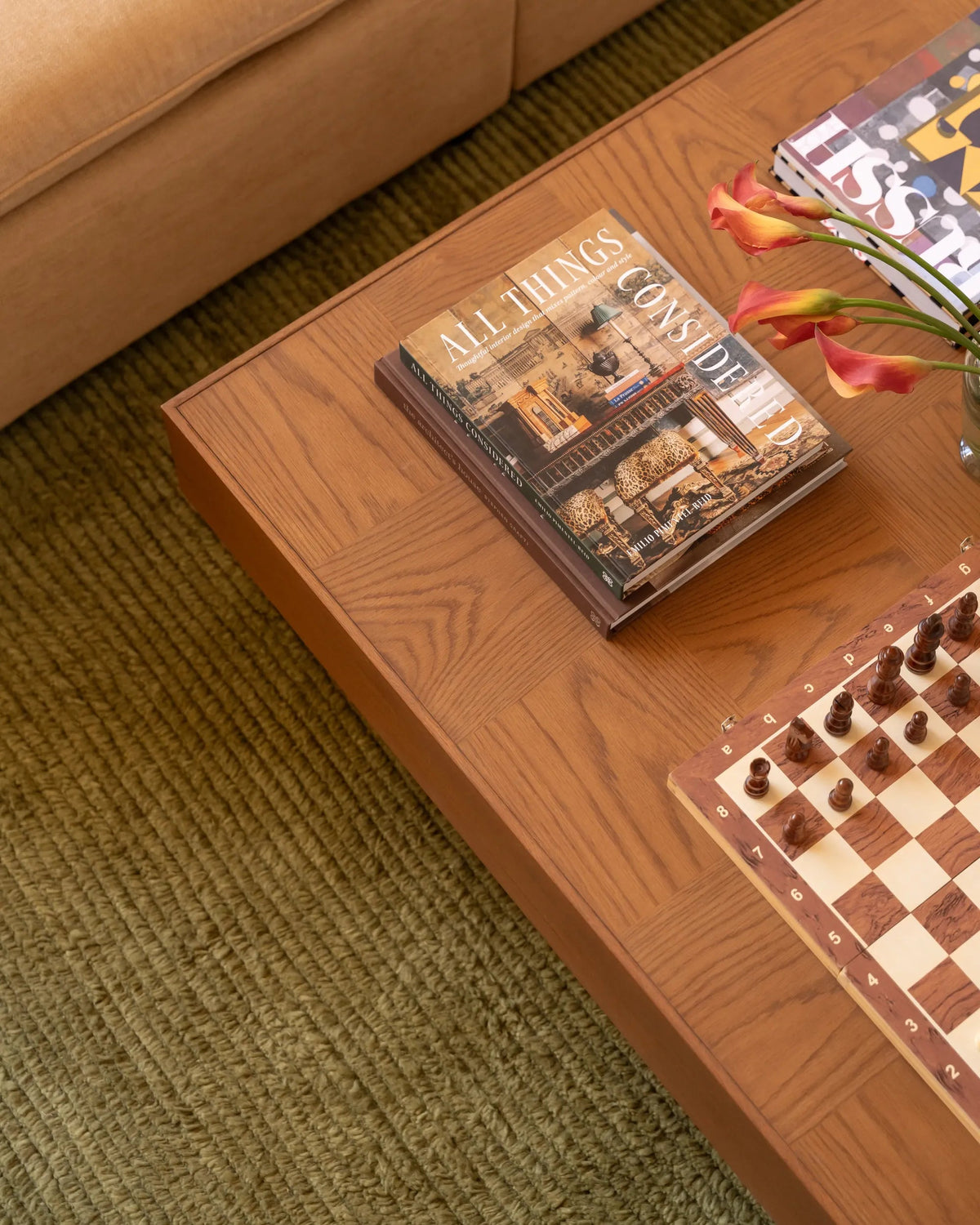 Check Coffee Table Rectangle  - Deep Oak