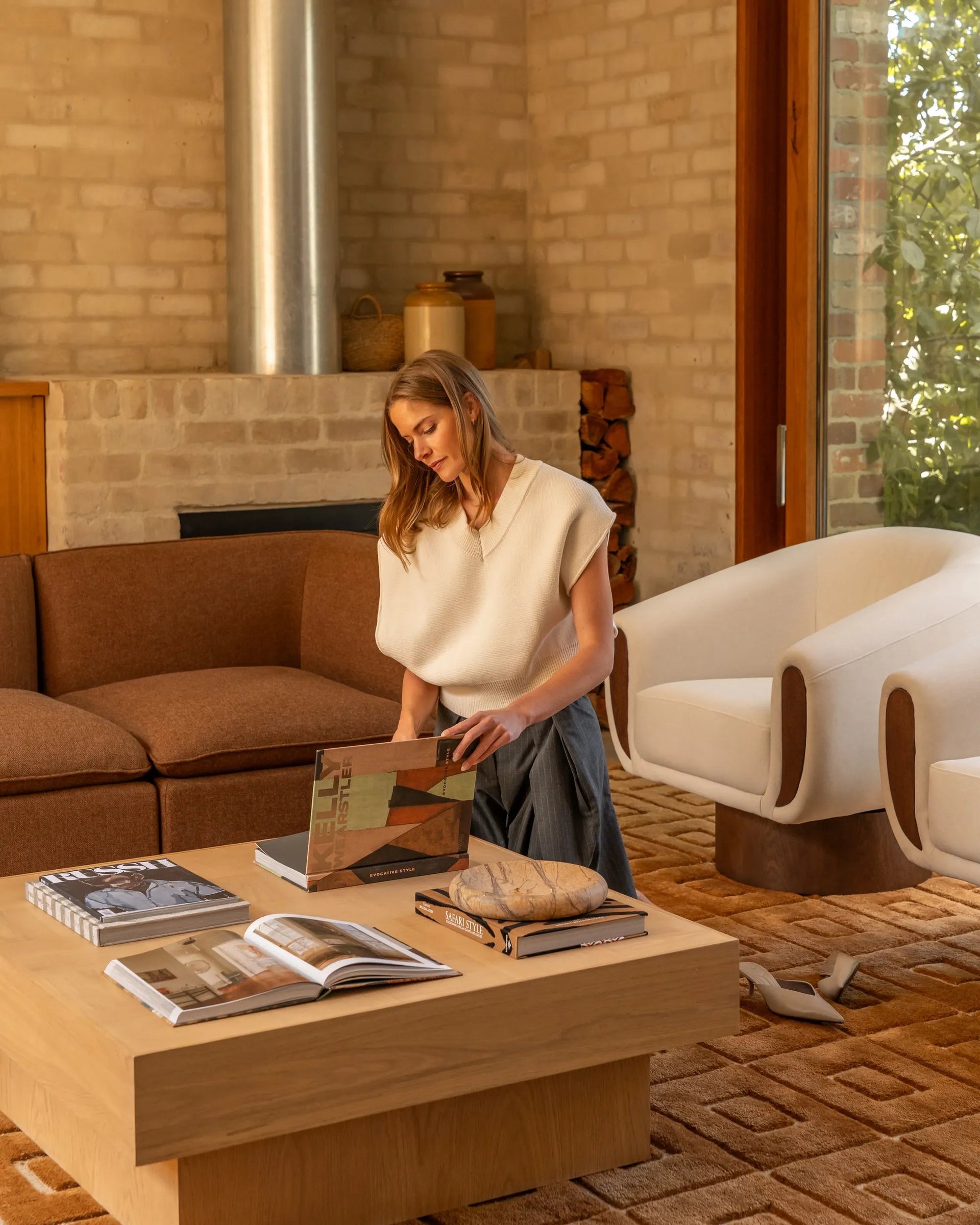 Check Coffee Table - Oak