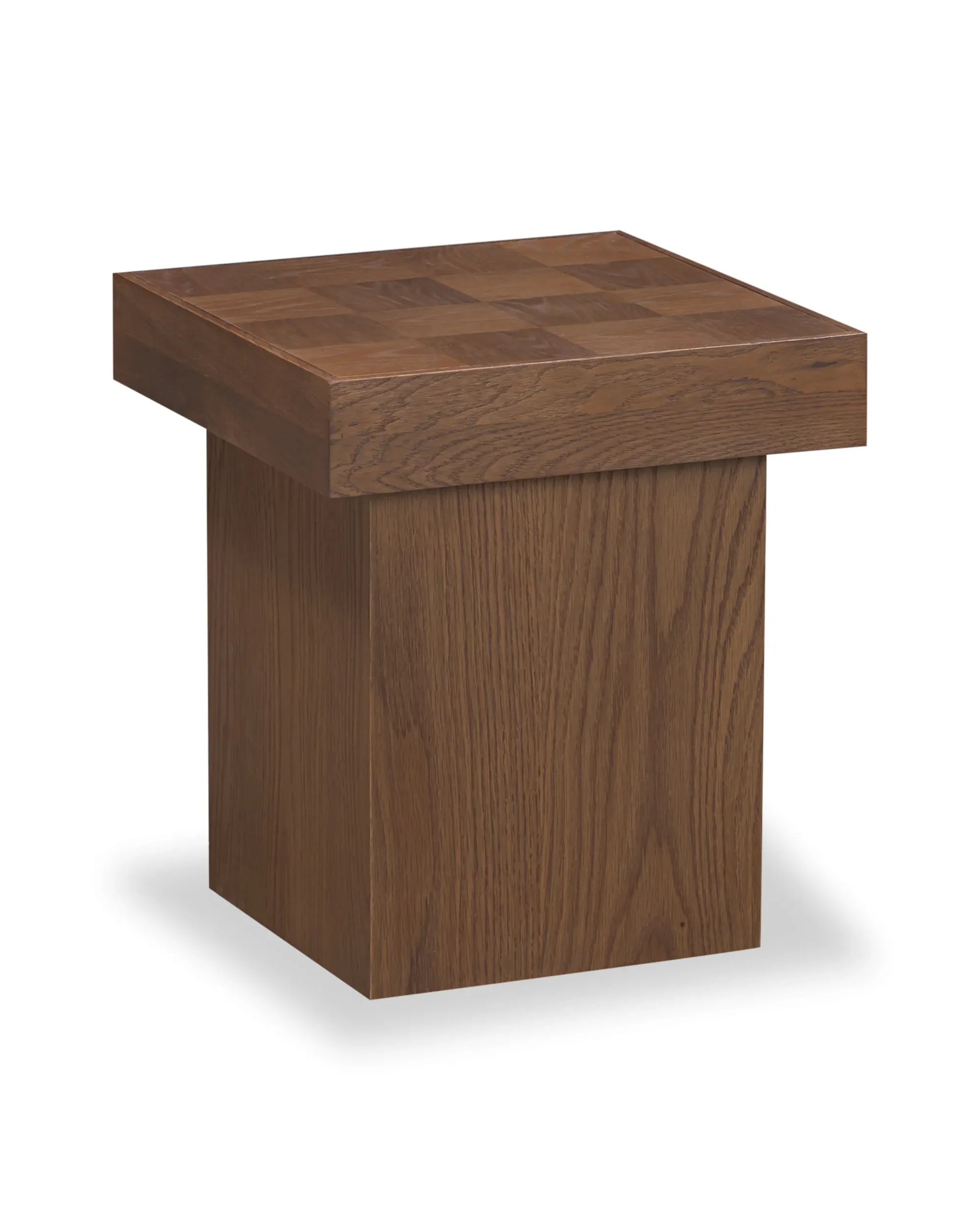 Check Side Table - Deep Oak