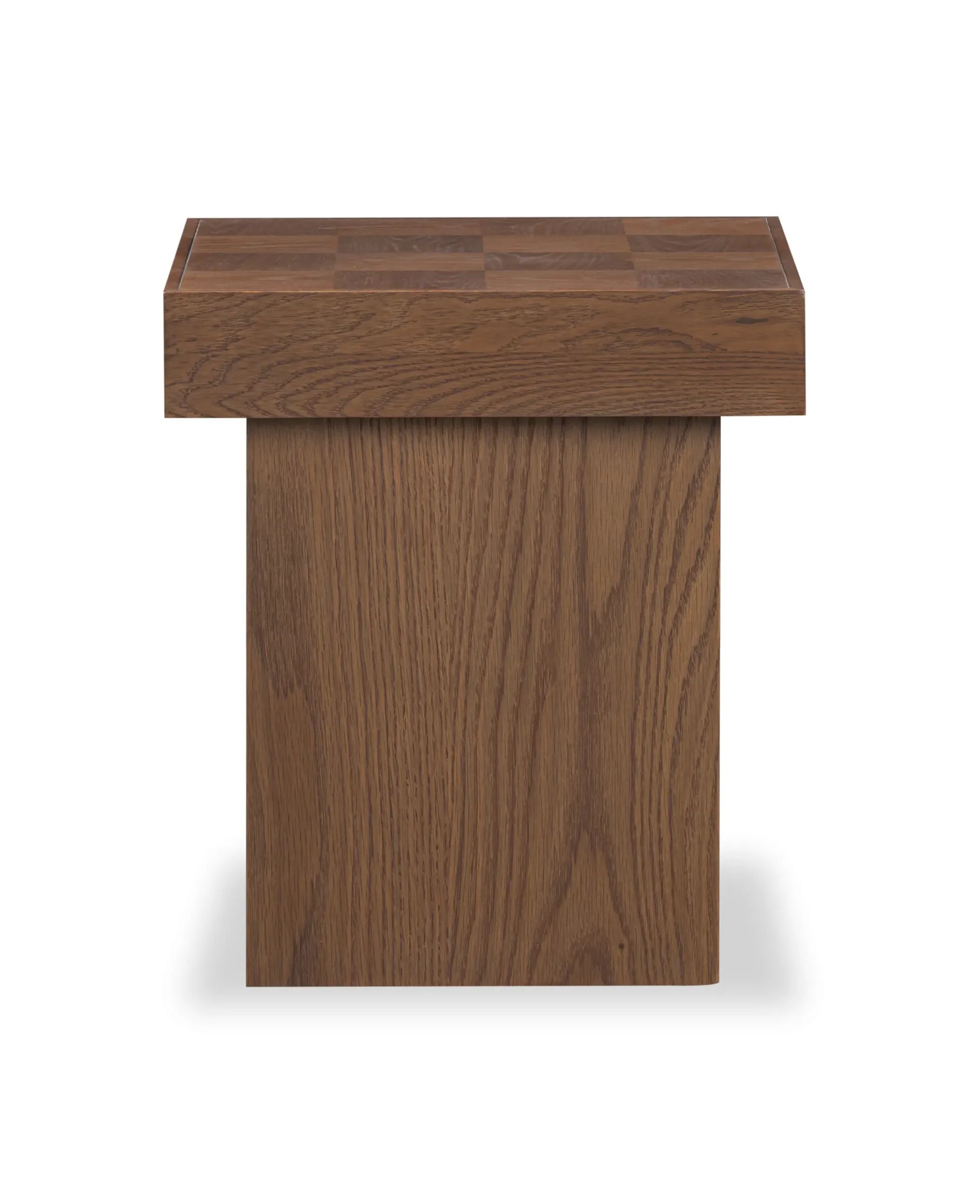 Check Side Table - Deep Oak