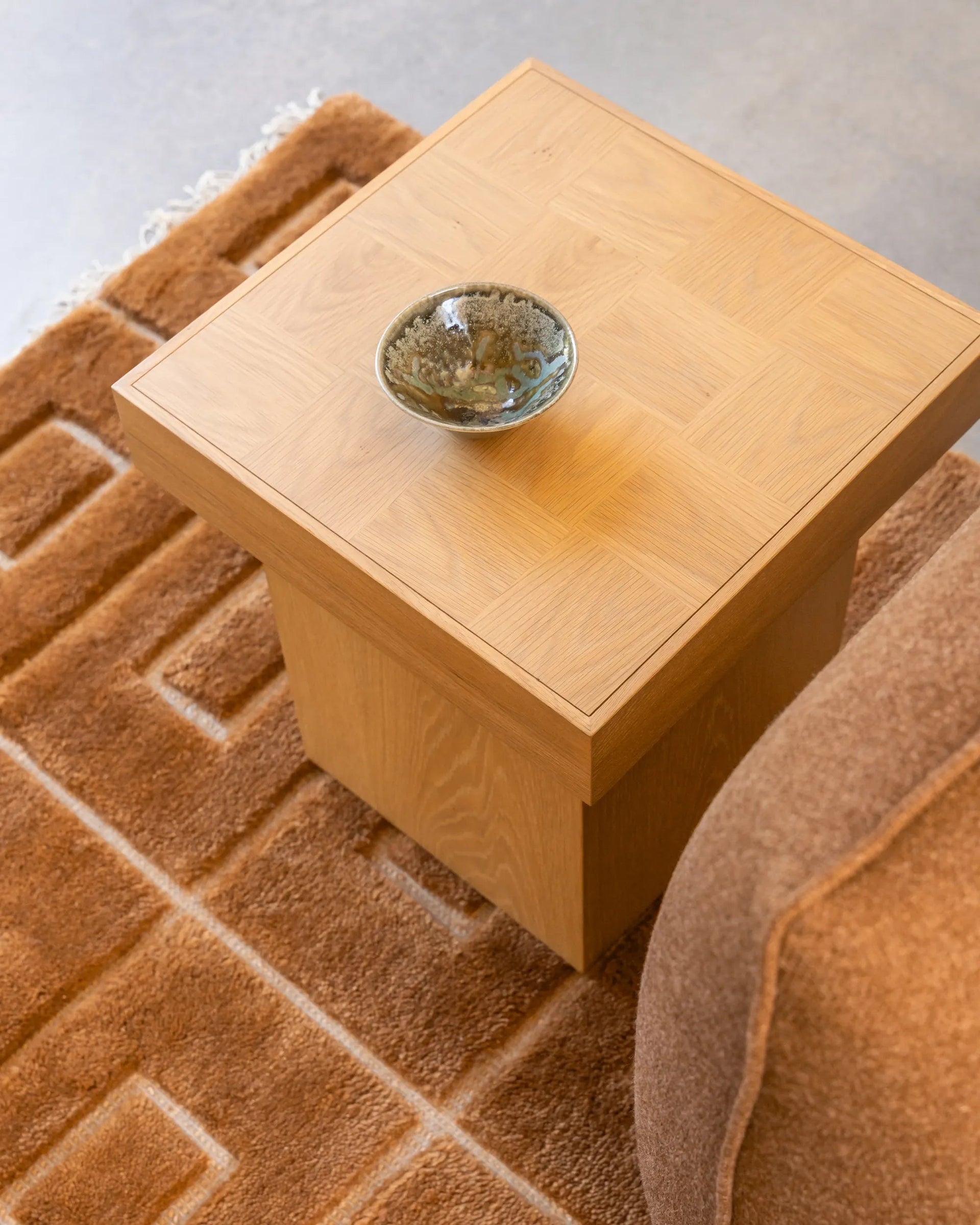 Check Side Table - Oak