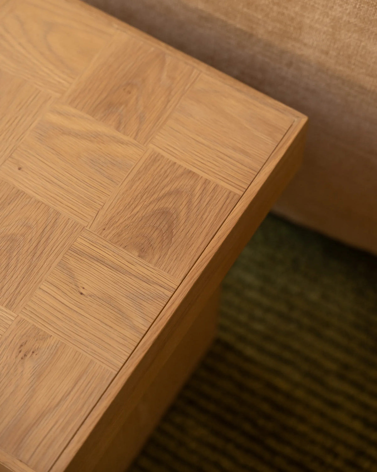 Check Side Table - Oak