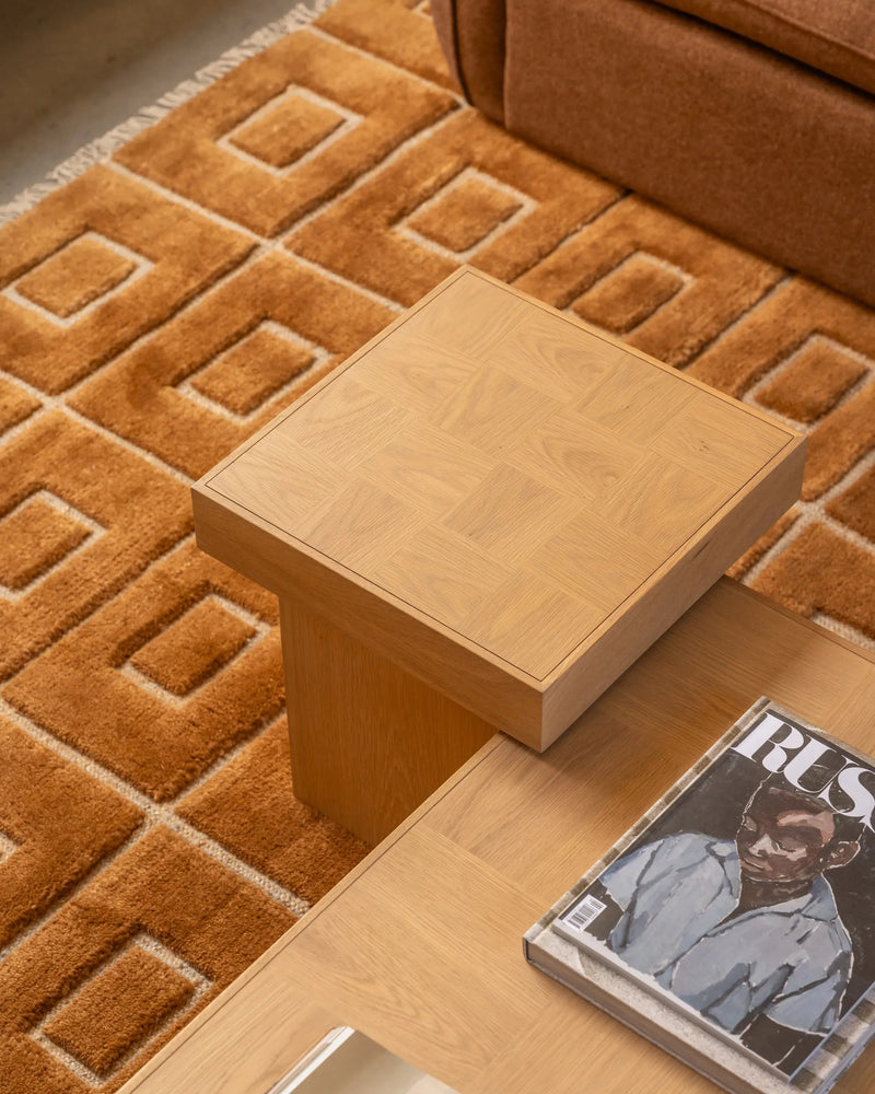 Check Side Table - Oak