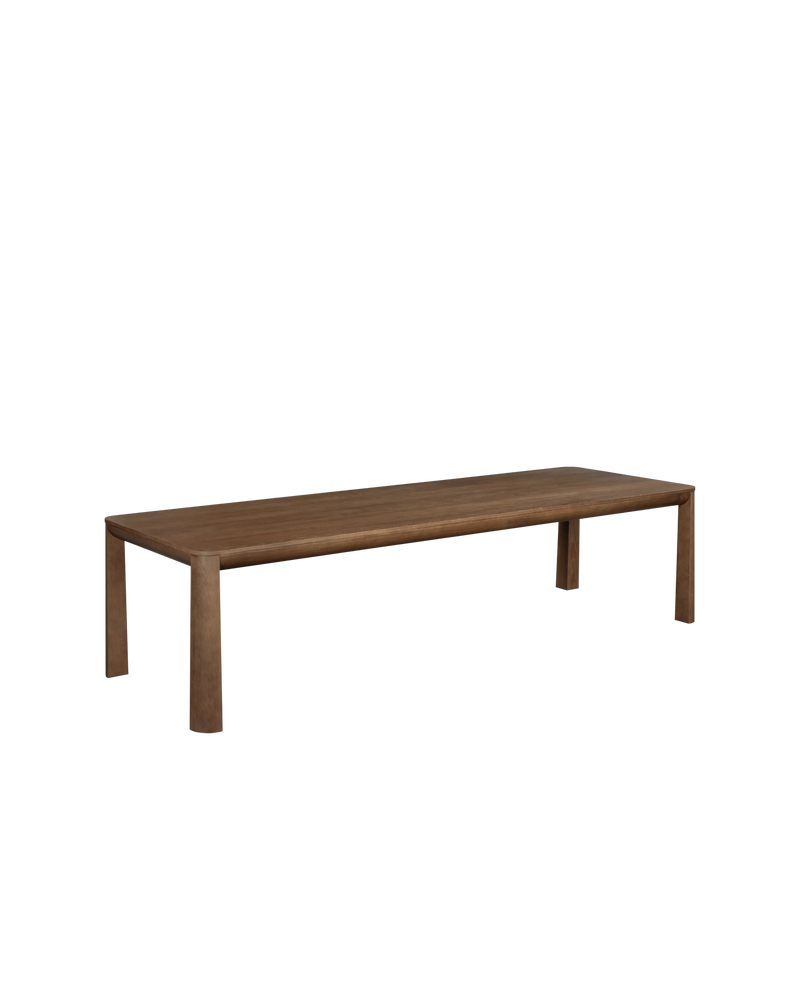 Quart Dining Table 300cm - Deep Oak