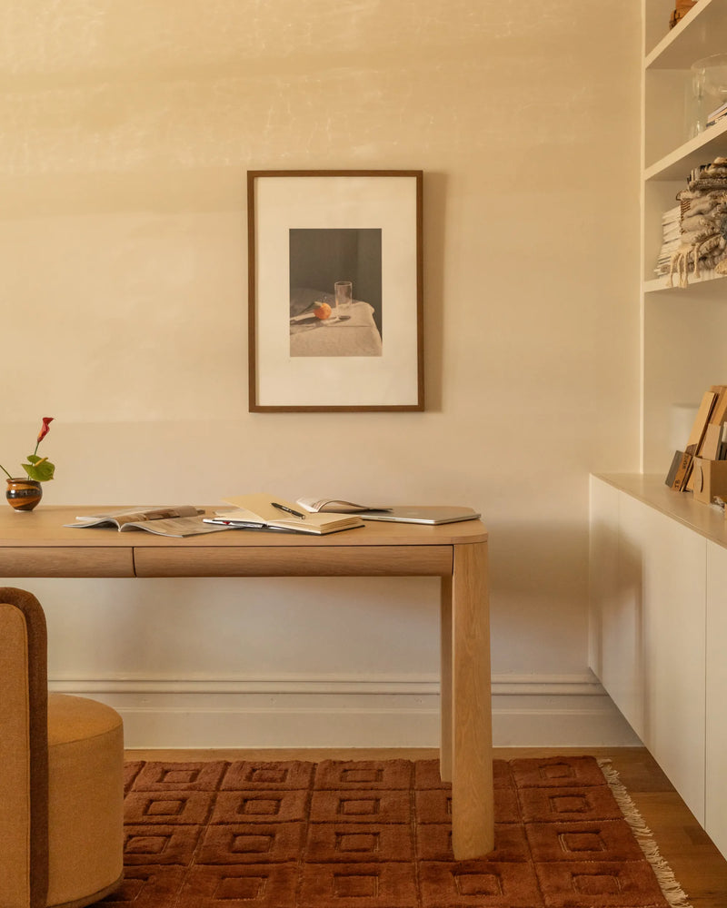 Quart Office Desk - Oak