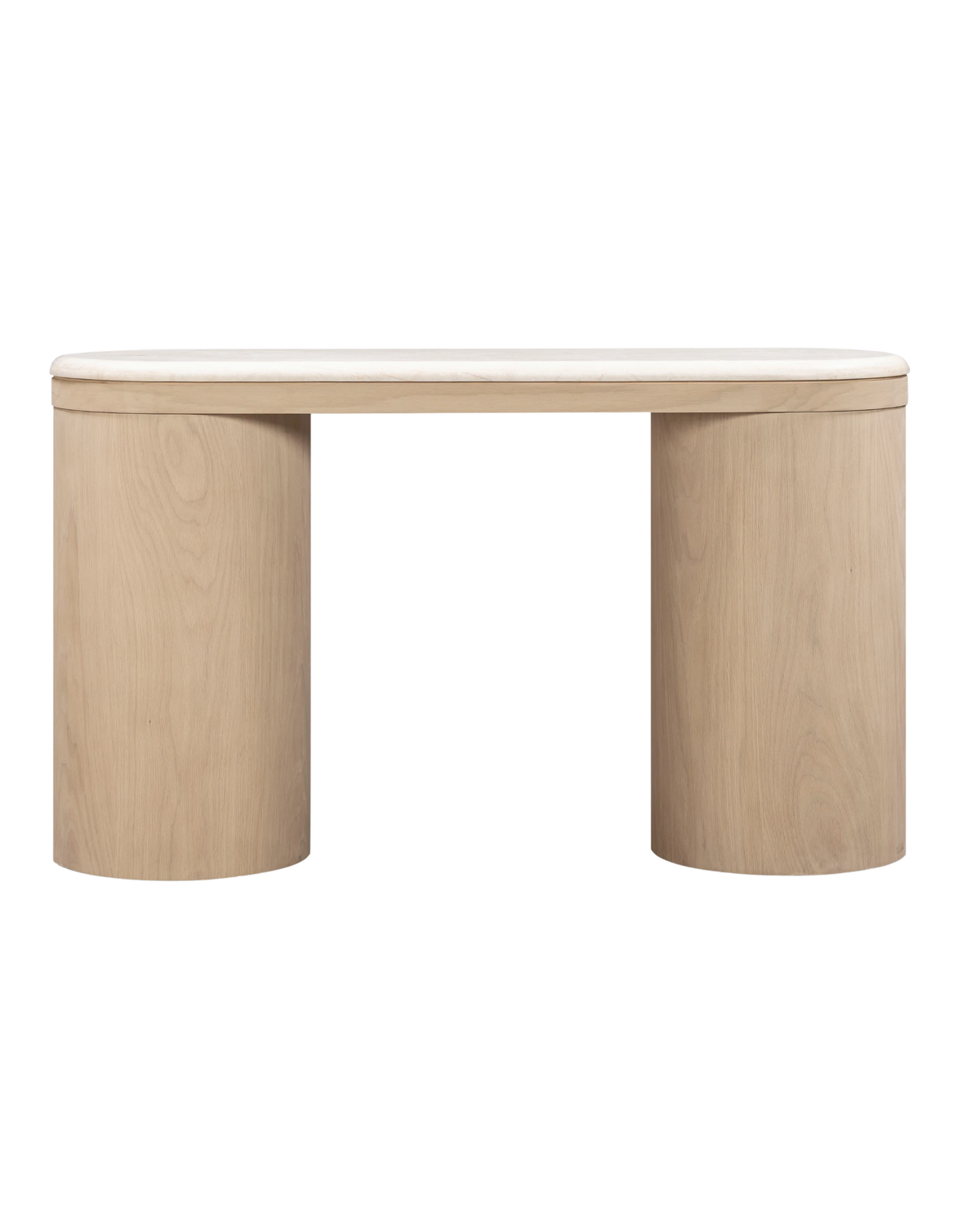Dune Console Table - Light Oak / Desert Rose Marble