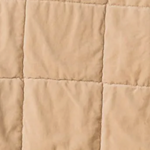 Velvet Quilted Throw - Biscuit
