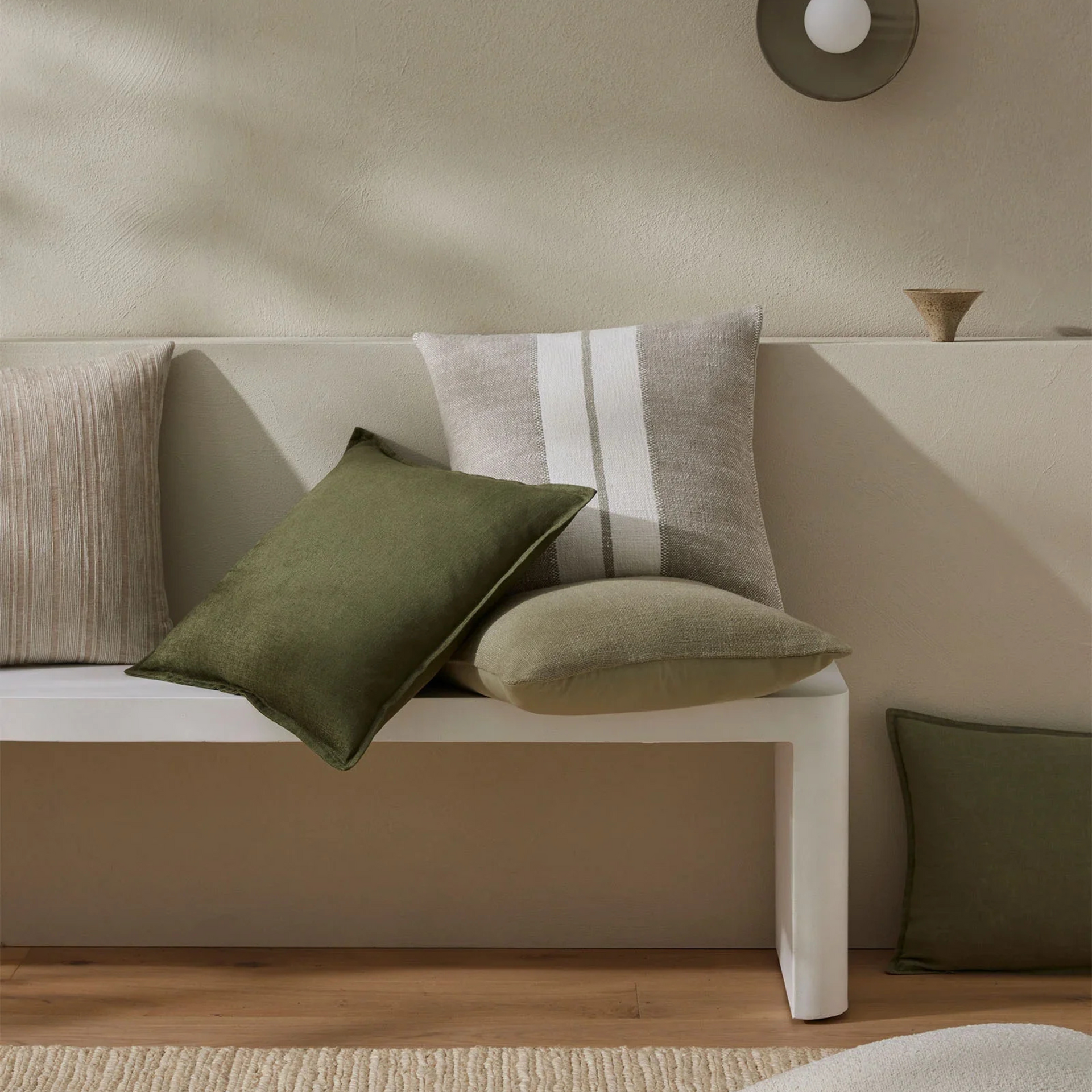 Fiore Cushion 50cm x 50cm - Olive