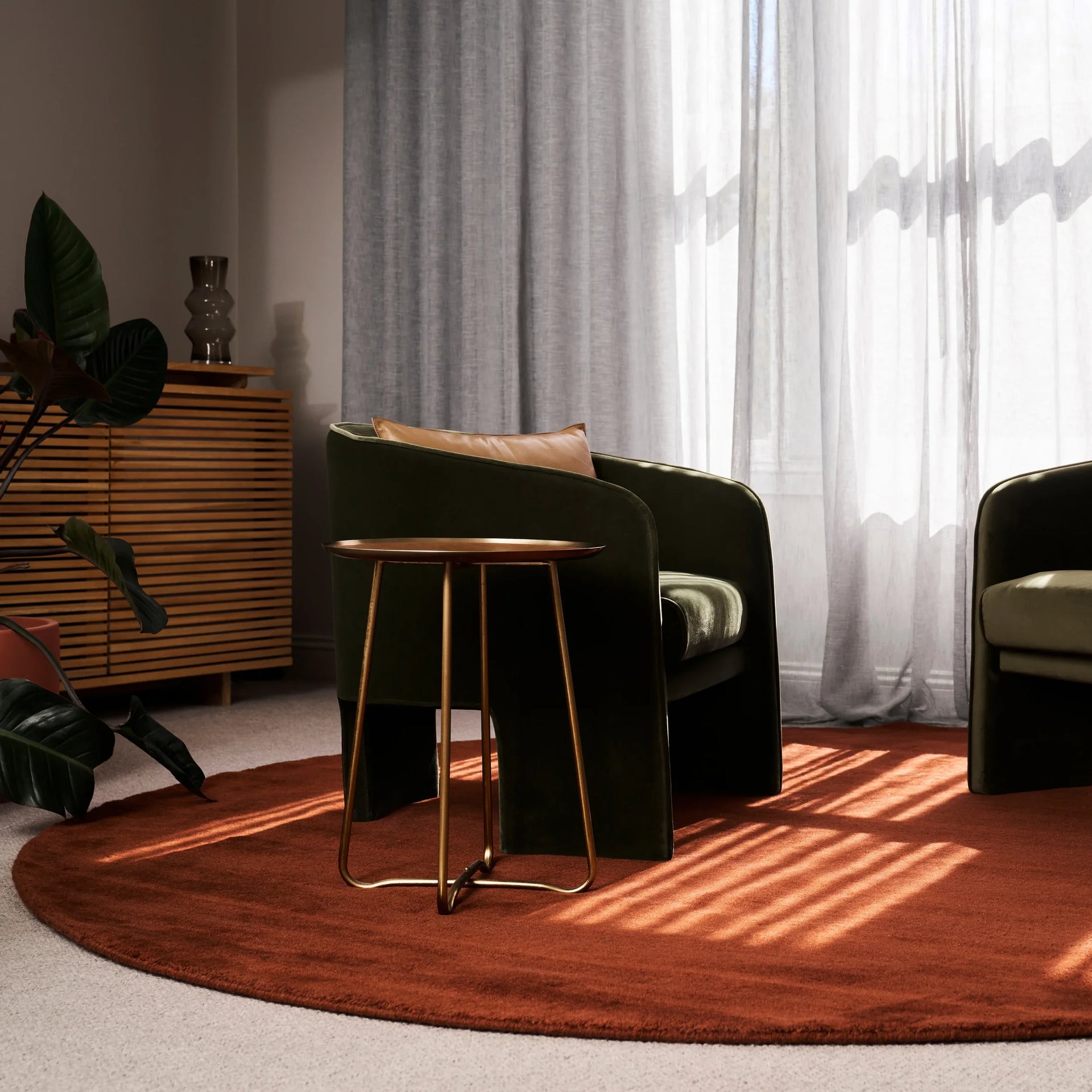 Pure Round Rug - Chestnut 250cm x 250cm