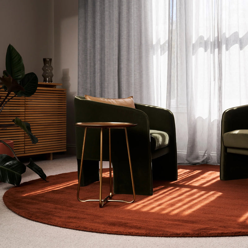 Pure Round Rug - Chestnut 250cm x 250cm