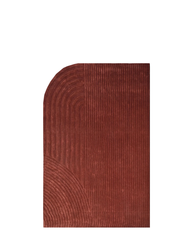 Trace Rug - Brick Red 250cm x 350cm