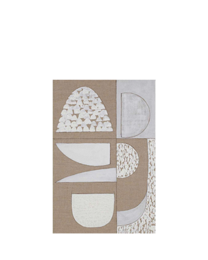 White Stucco 2 Canvas Print 46cm x 30cm Oak Frame