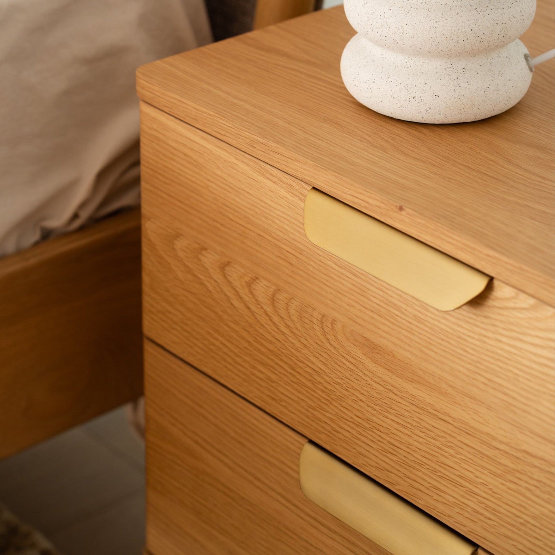 Jaya Bedside Table - Oak