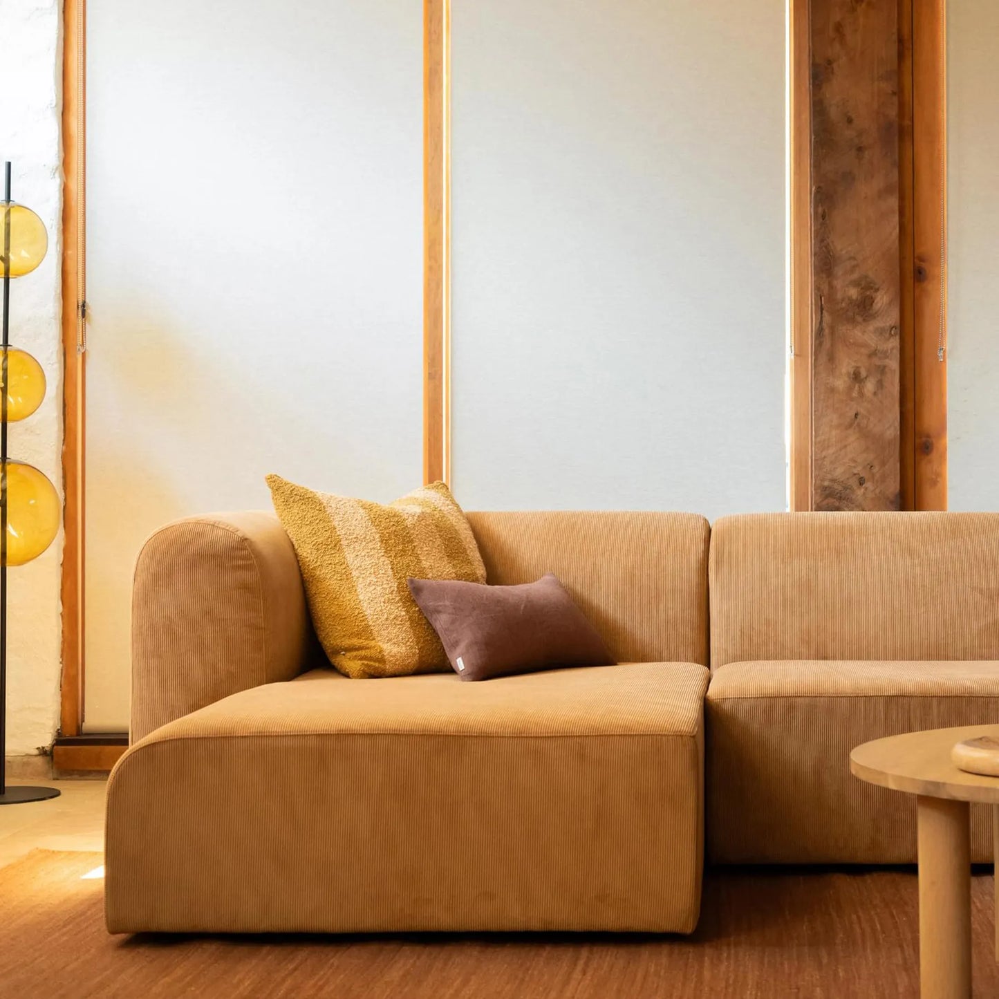 Berg 4 Seater RHF Chaise Sofa - Corduroy Fawn