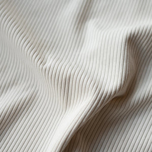 Stretch Ottoman - Corduroy Off White