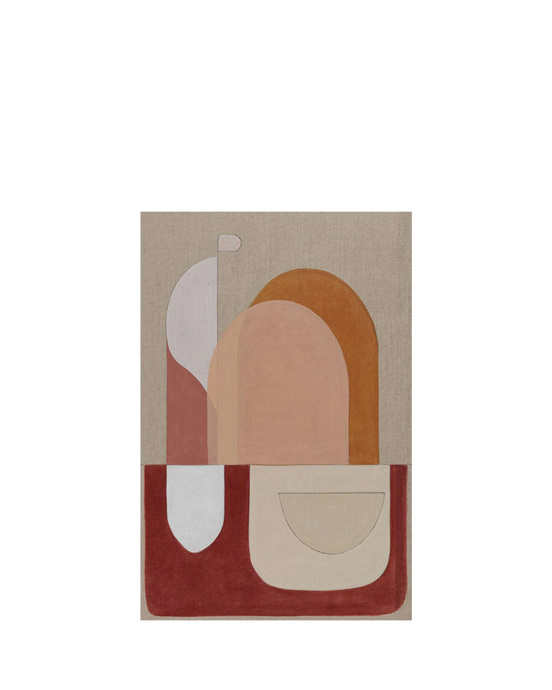 Crimson Red Arch Canvas Print 76Cm x 50Cm