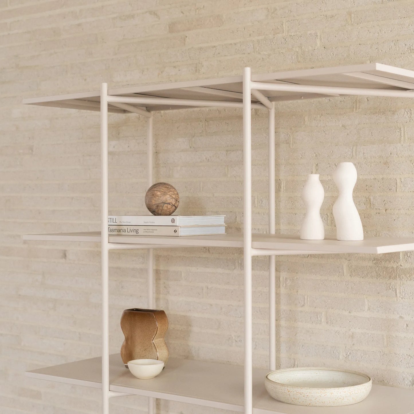 Cross Shelving Unit Tall - Warm Beige