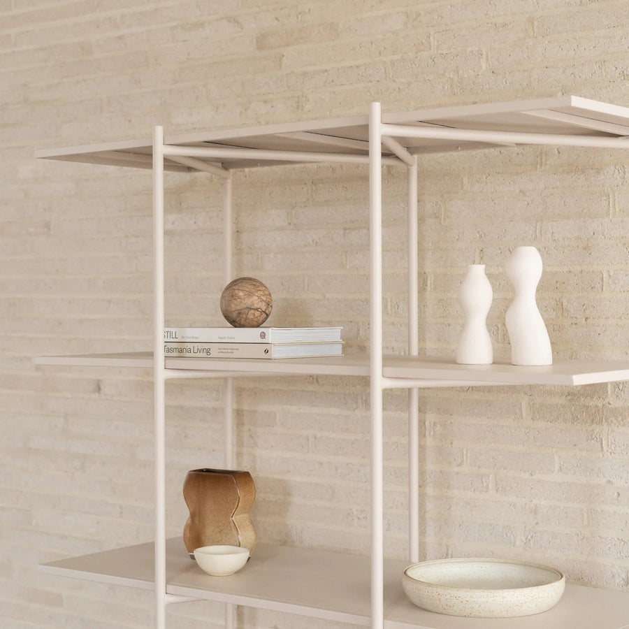 Cross Shelving Unit Tall - Warm Beige