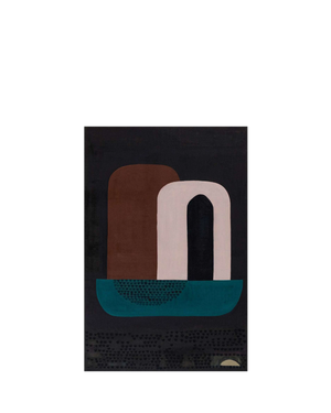 Dark Arch Canvas Print 76Cm x 50Cm Black Frame