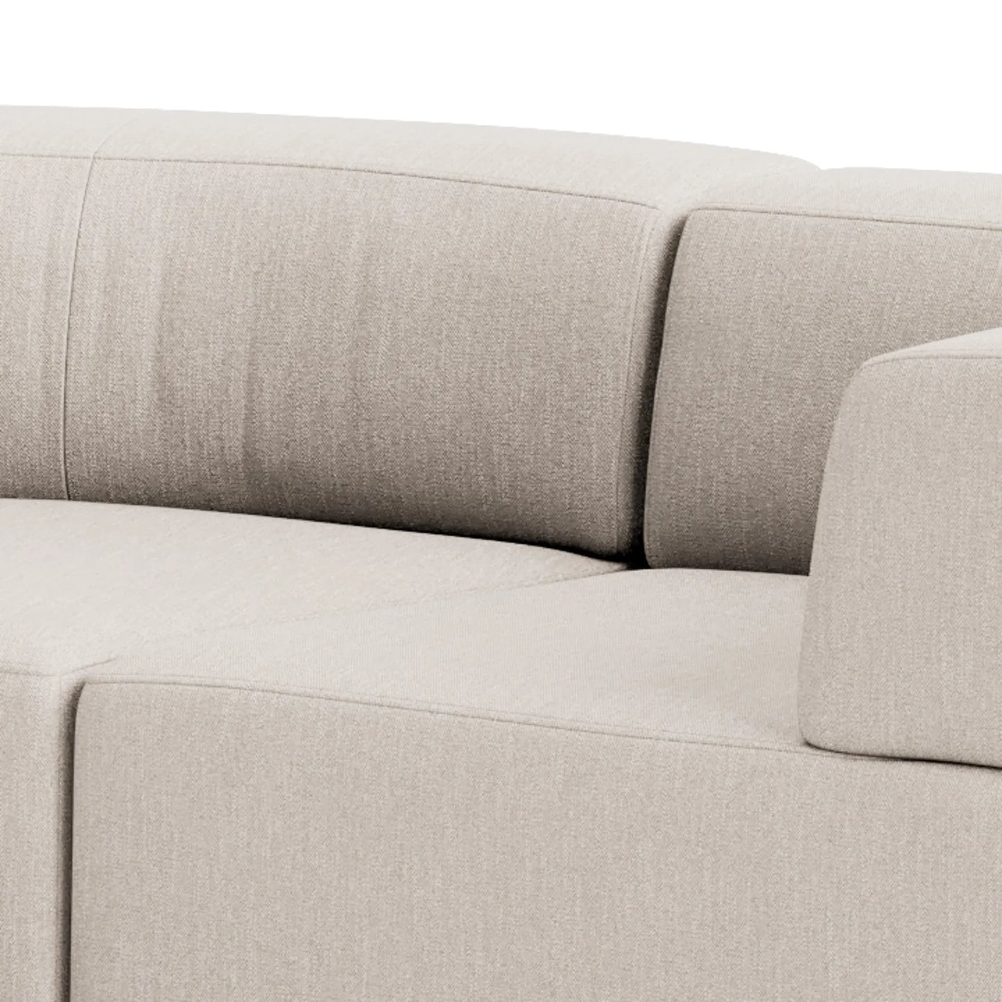 Stretch Closed Chaise Sofa - Silex Off White