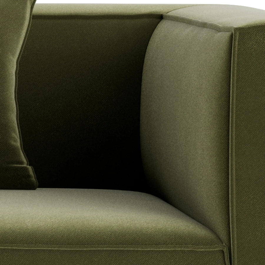 Block 2 Seater Sofa - Opal 509 Forest