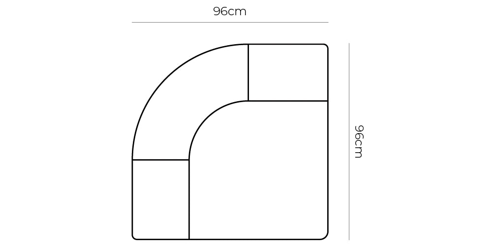 Berg Corner Module - Fleck Rust dimensions