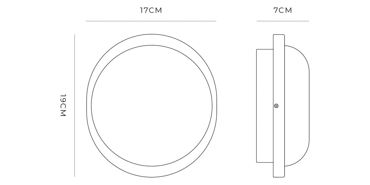 Bode Round Wall/Ceiling Light - Brass dimensions