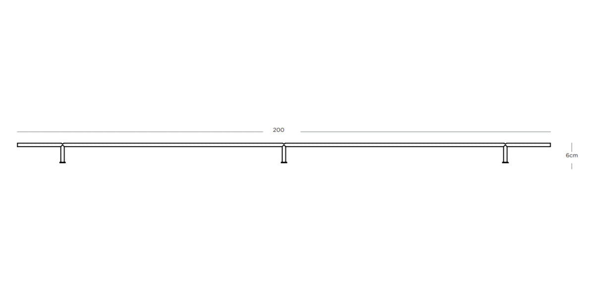 Ellipse Black Pendant Connection Bar - Large dimensions