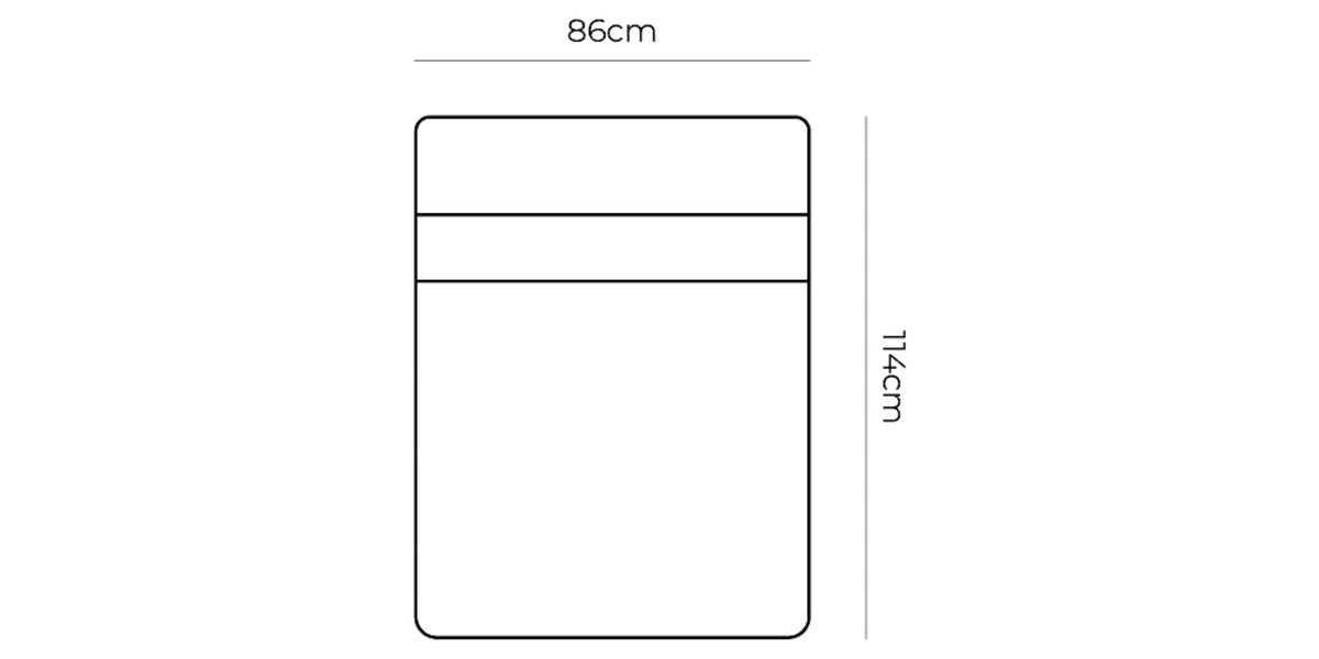Melt Armless Middle Sofa Module - Fleck Olive dimensions