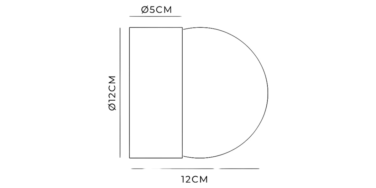 Orb Sur Wall Light Medium - Old Brass dimensions