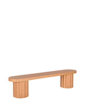 Flock Outdoor Dining Bench 210cm - Terracotta Concrete