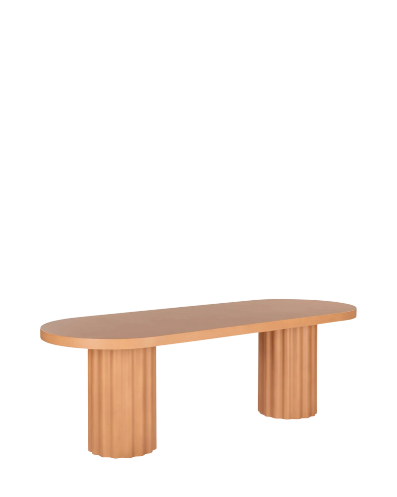 Flock Outdoor Dining Table 240cm - Terracotta Concrete