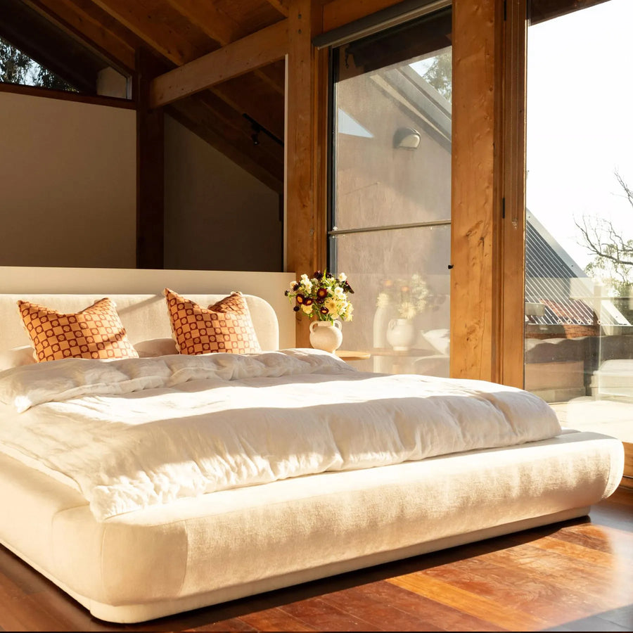 Floss Queen Bed - Silex Off White