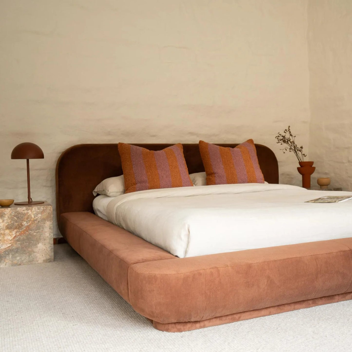 Floss King Bed - Corduroy Cocoa