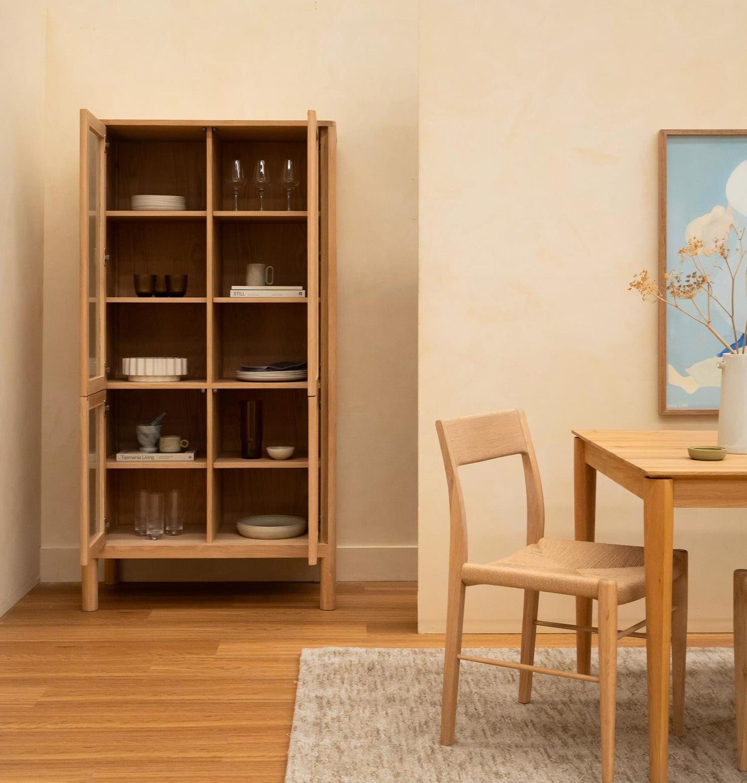 Display Cabinet Dining Room Cabinets Oak Buy Groove Display