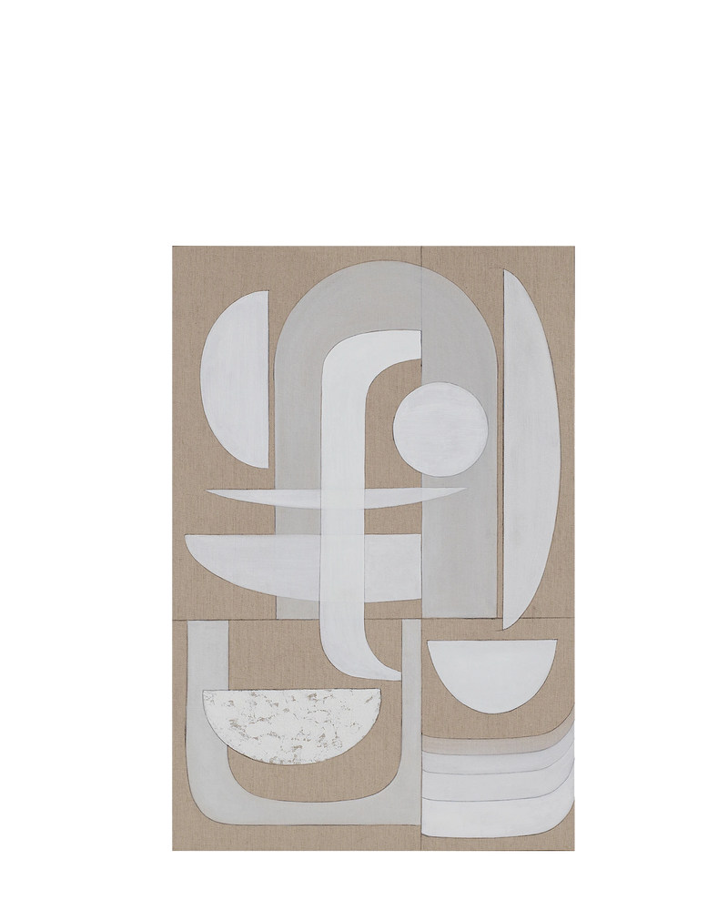 Ivory Canvas Print 46cm x 30cm Oak Frame