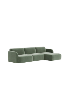 Jam 4.5 Seater RHF Chaise Sofa - Opal Ocean