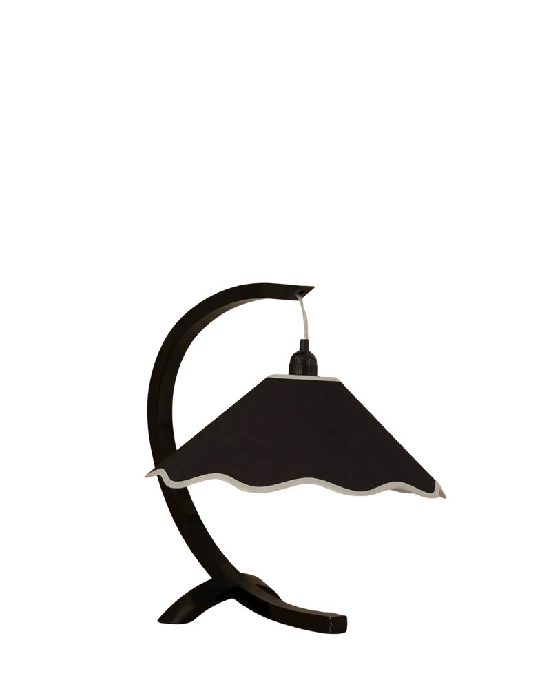 Kira Table Lamp - Coal / White