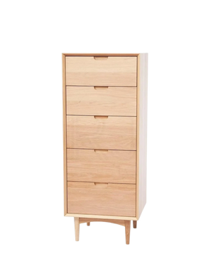 Mia 5 Drawer Chest - Oak