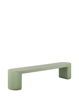 Nova Outdoor Dining Bench 210cm - Green Concrete