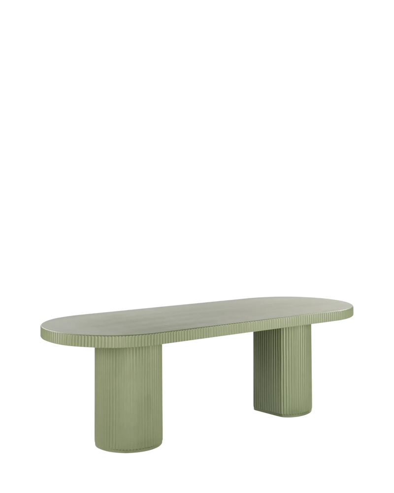 Nova Outdoor Dining Table 240cm - Green Concrete