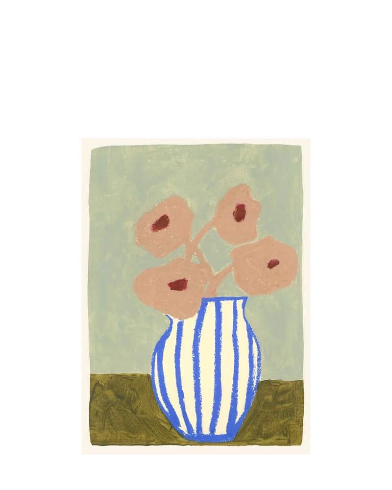 Pink Flowers Print 30Cm x 40Cm