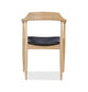 Profile Dining Chair - Oak / Black Leather