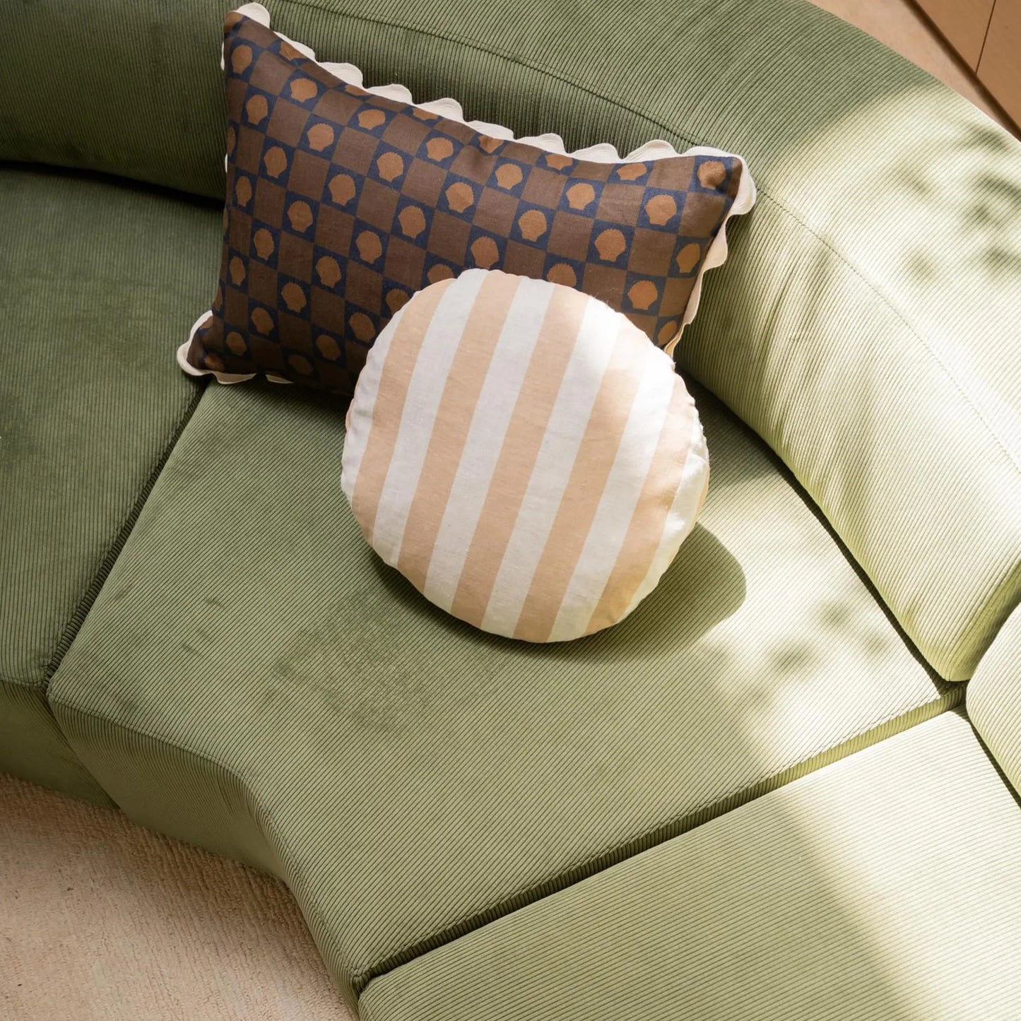 Stretch Large Closed Angle Sofa - Corduroy Forest