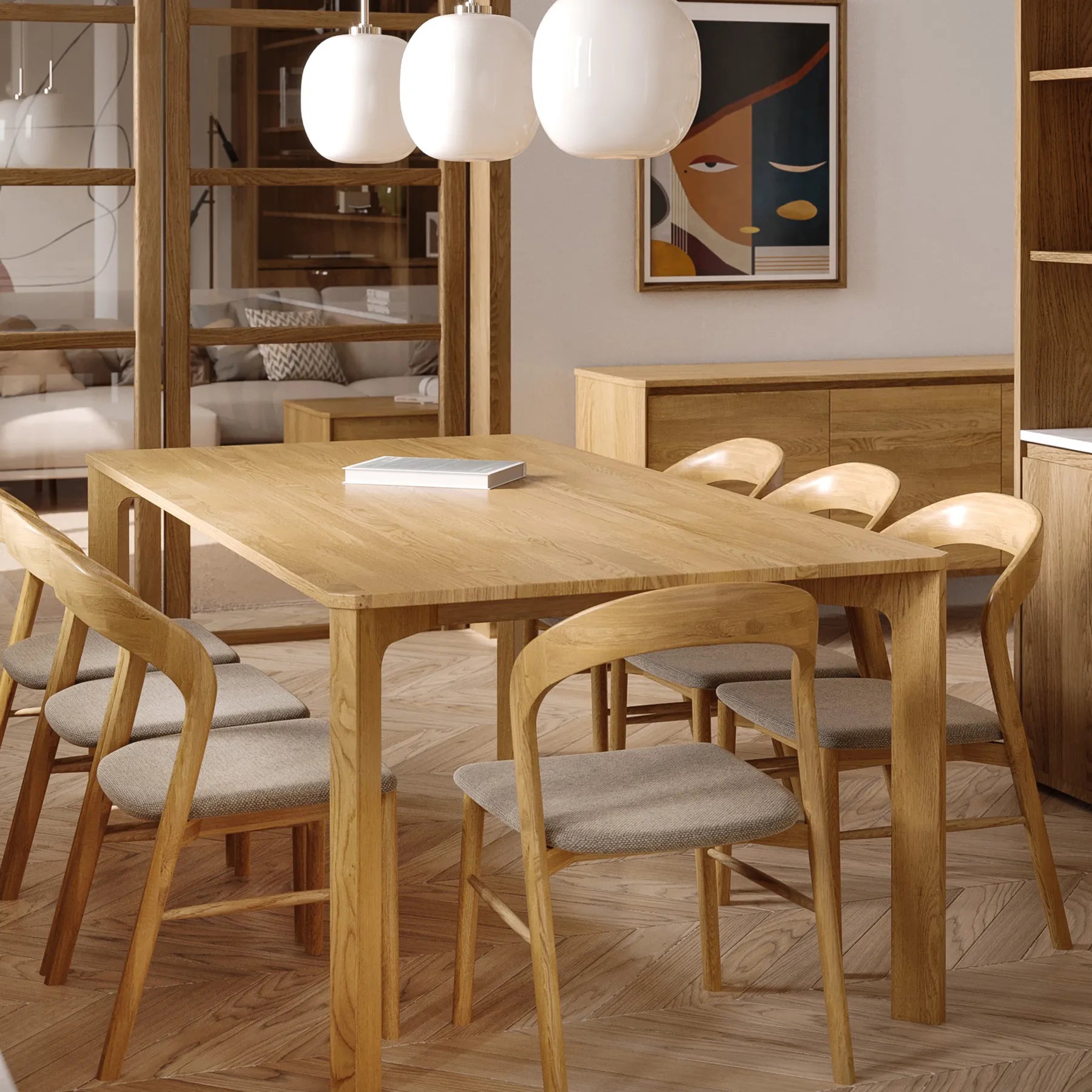 Buy Tempo Dining Chair Oak Grey by Ode Design online RJ Living