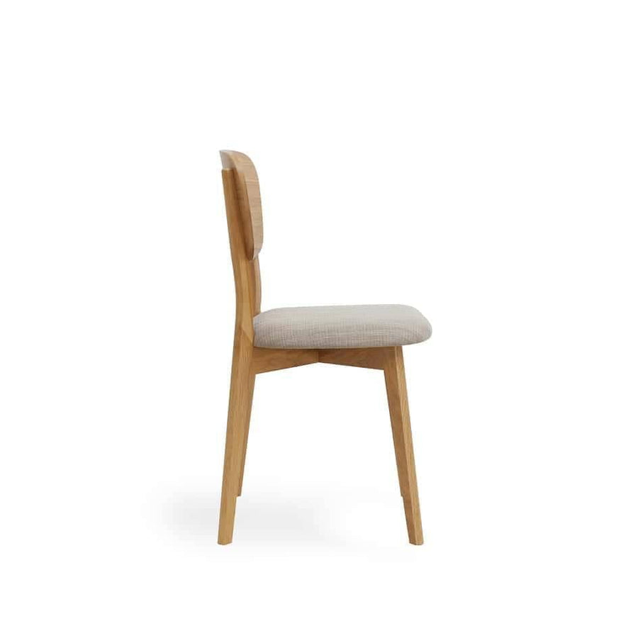 Set of 2 Linden Contemporary Timber Back Dining Chair