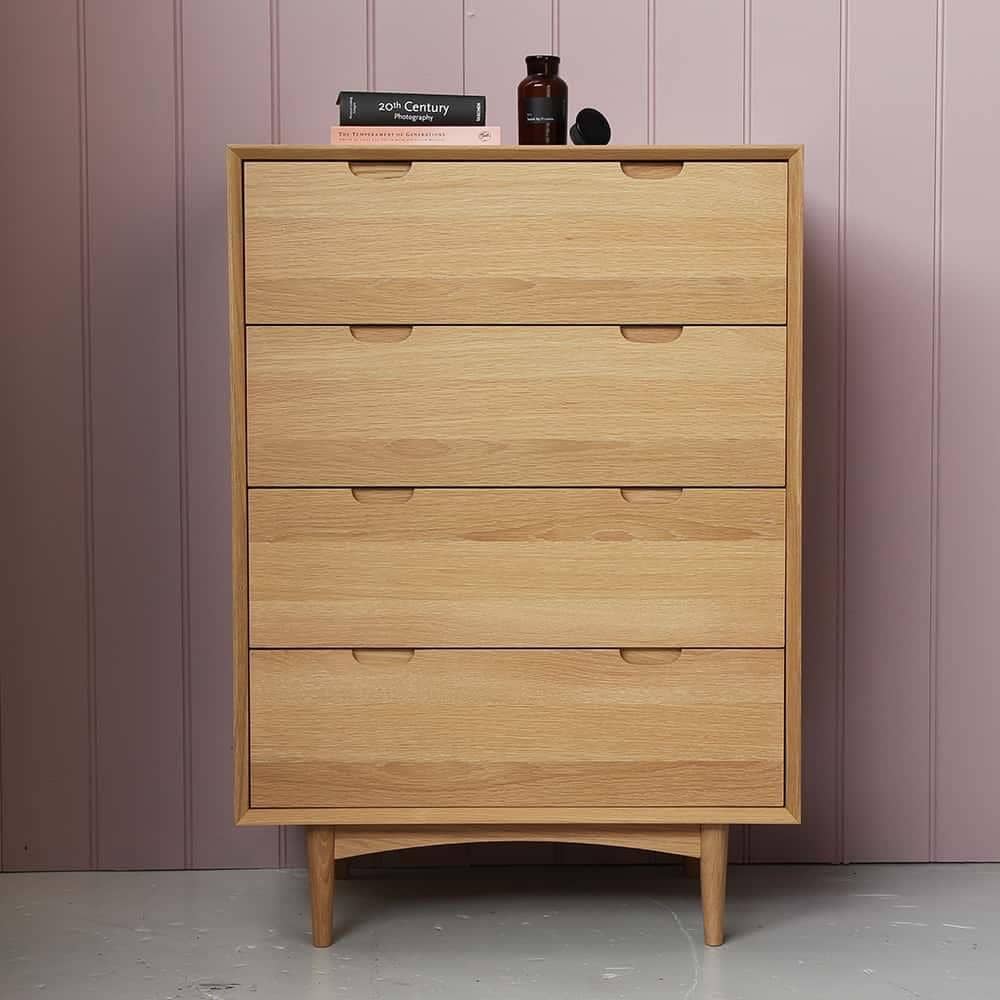 Mia 4 Drawer Chest - Oak