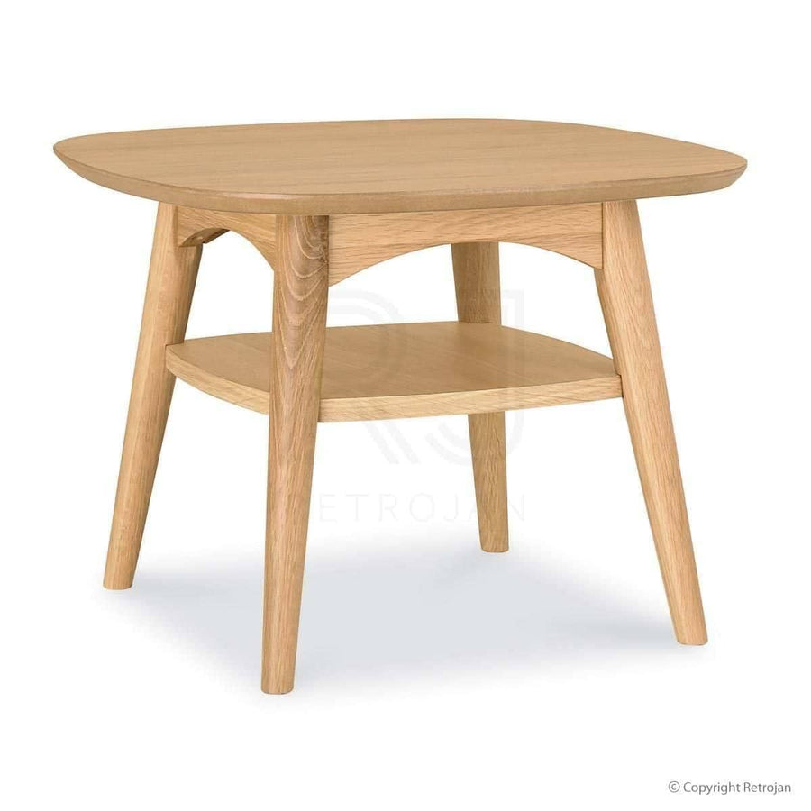 Mia Lamp Table with Shelf - Oak