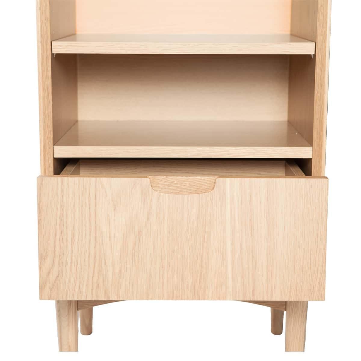 Mia Narrow Bookcase - Oak