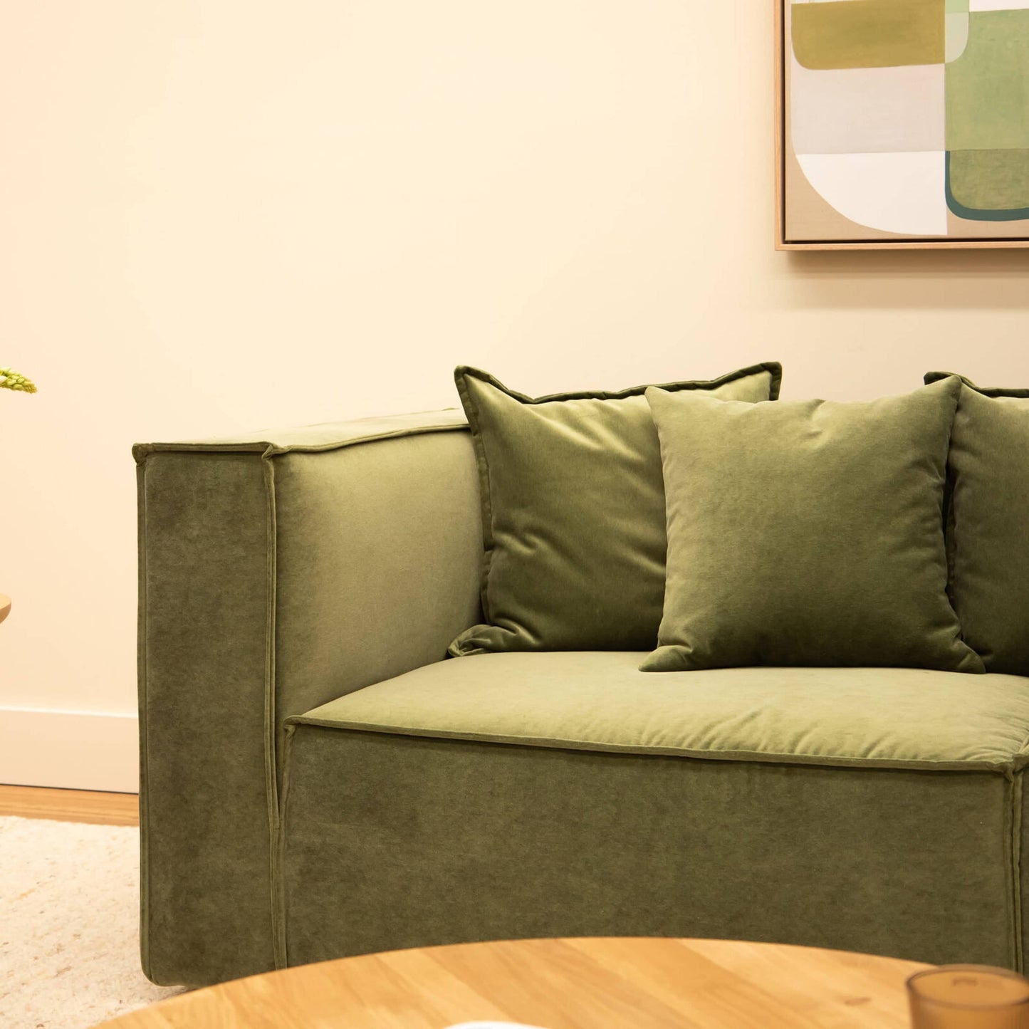 Block 4 Seater Sofa - Opal Forest